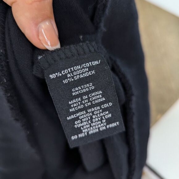 Headrush Femme Black Cropped Sweater – XXS – Long Sleeve Drawstring Pullover - Picture 7 of 7